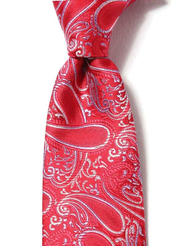 Torino All Over Dark Red Silk Tie