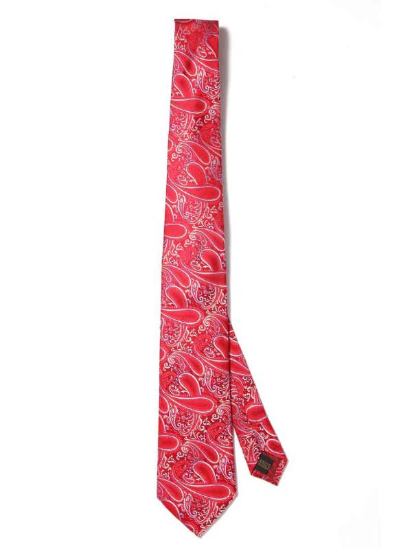 Torino All Over Dark Red Silk Tie