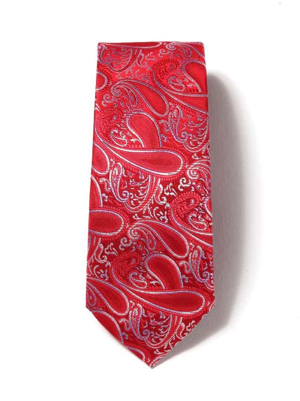 Torino All Over Dark Red Silk Tie