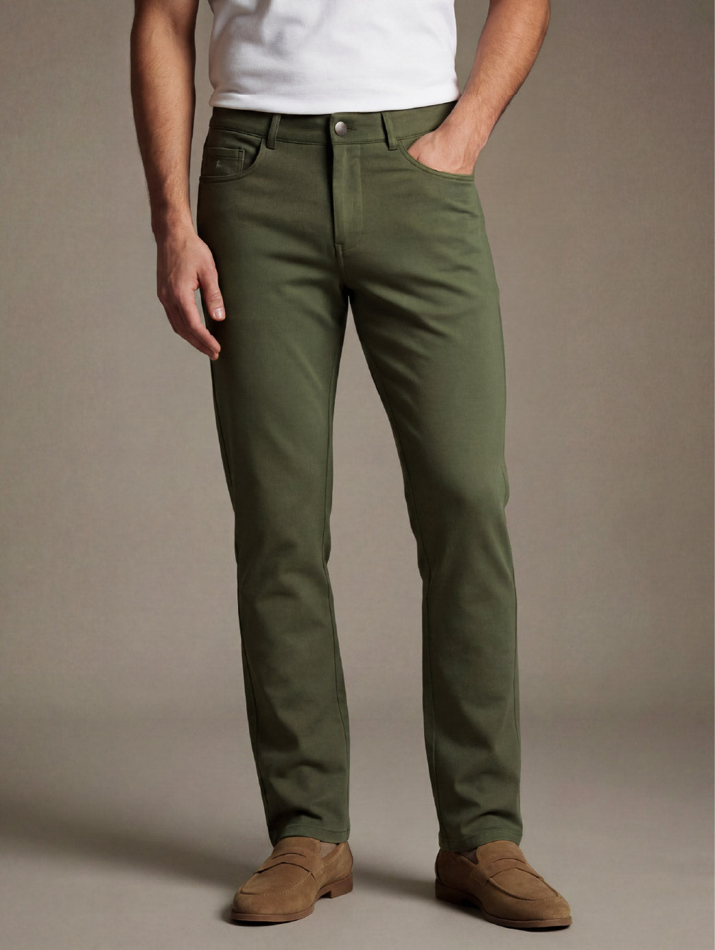 z3 4 Way Stretch Dark Olive Tailored Fit Pants