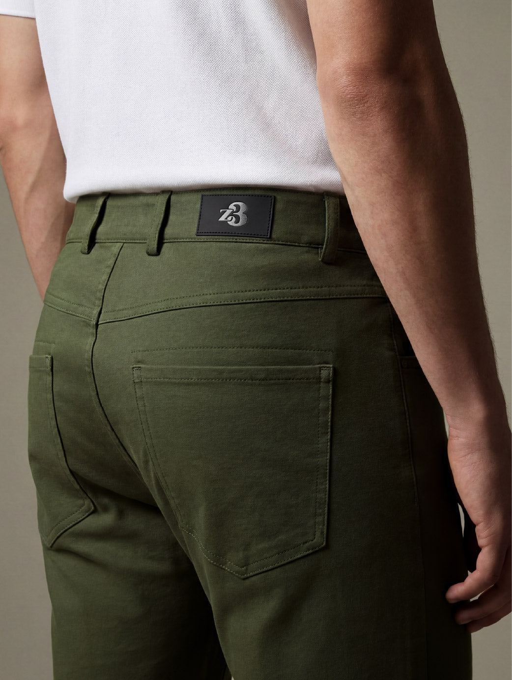 z3 4 Way Stretch Dark Olive Tailored Fit Pants