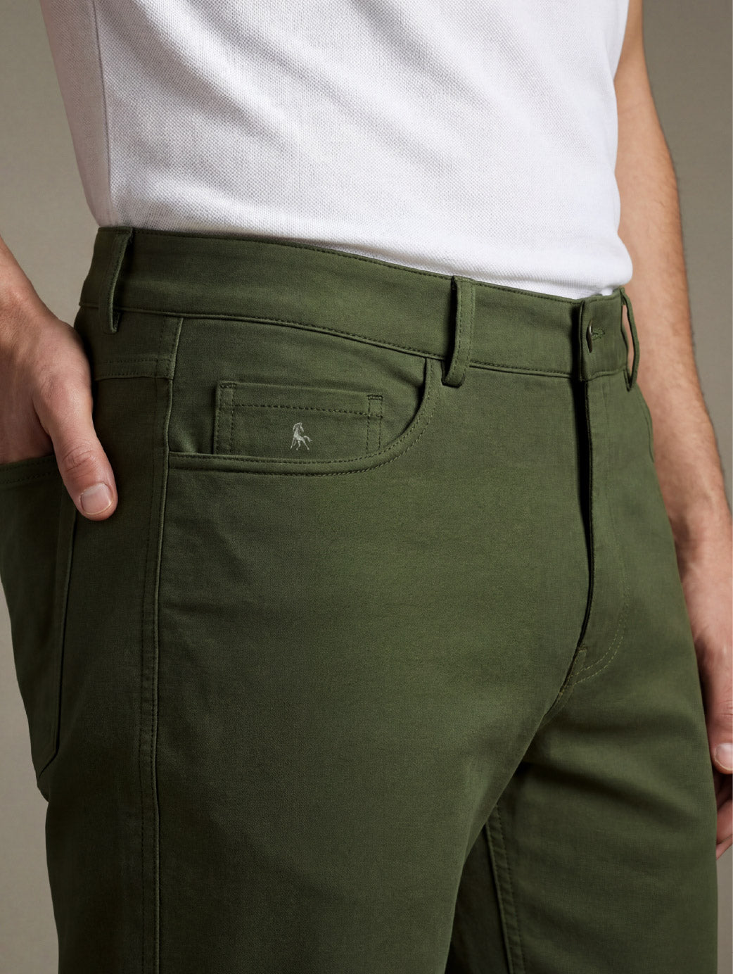 z3 4 Way Stretch Dark Olive Tailored Fit Pants
