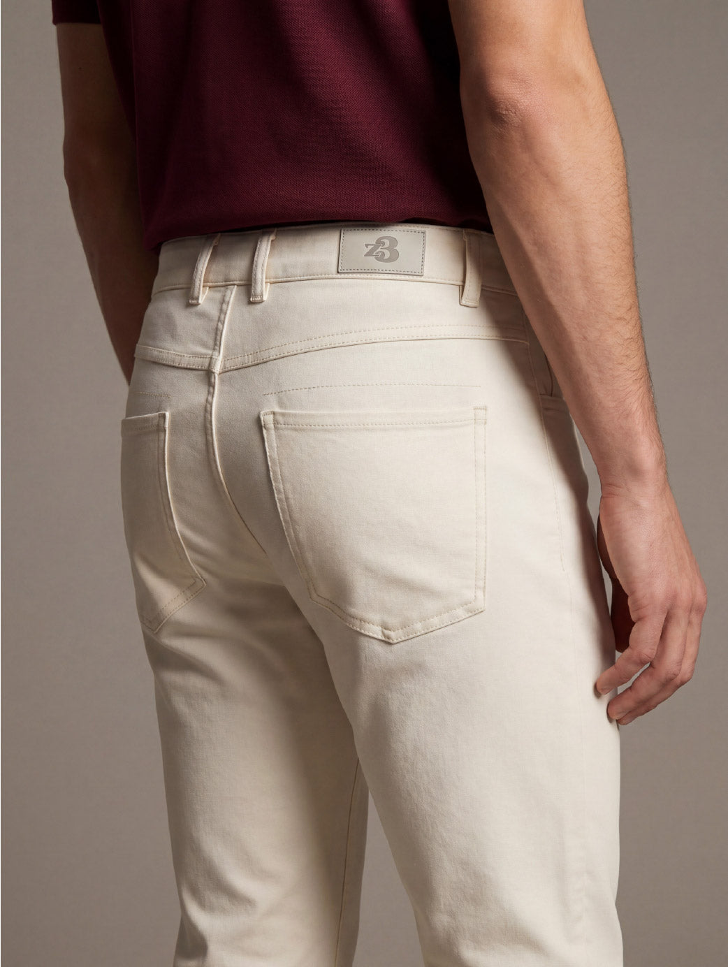 z3 4 Way Stretch Cream Tailored Fit Pants