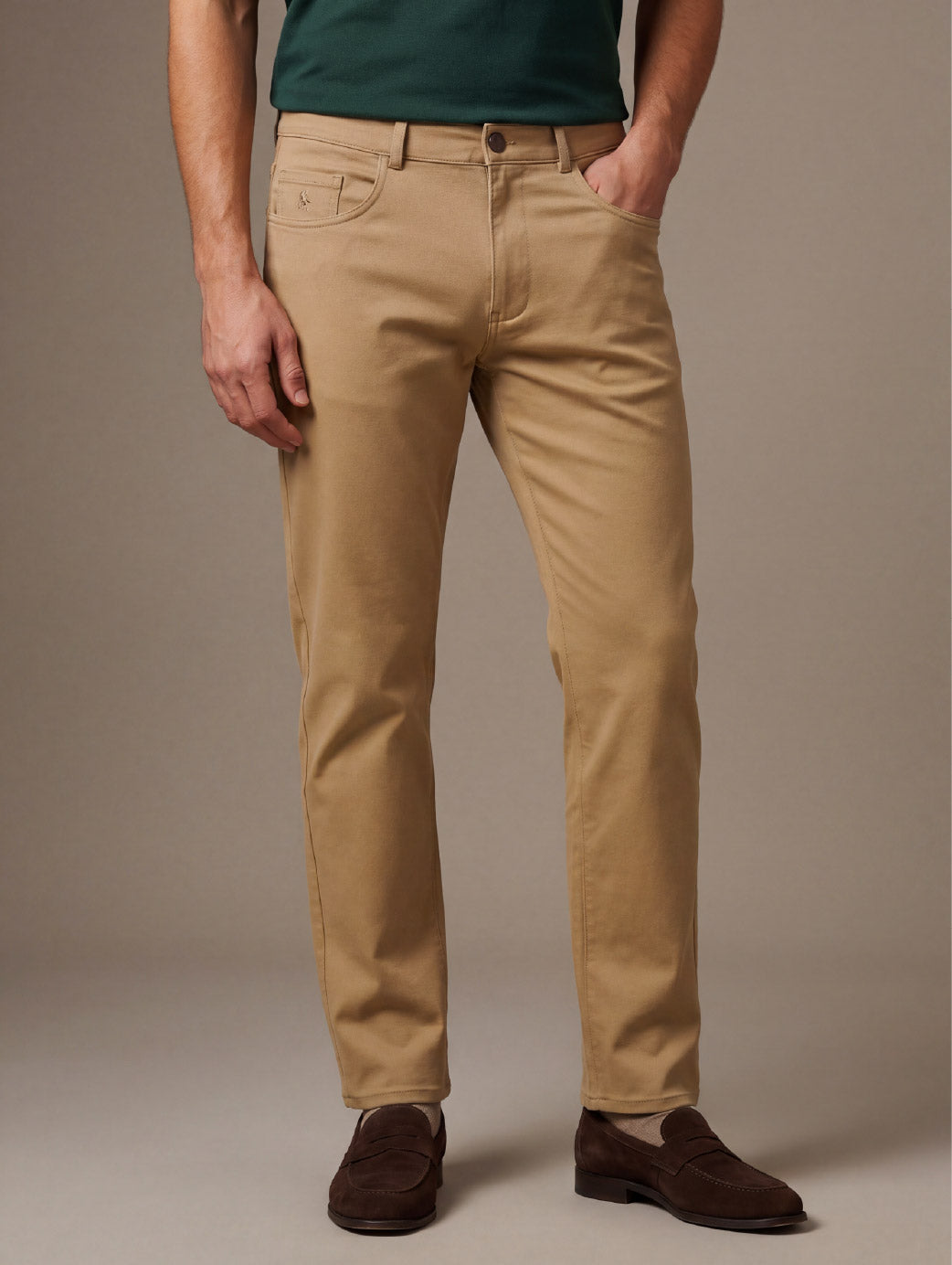 z3 4 Way Stretch Khaki Tailored Fit Pants