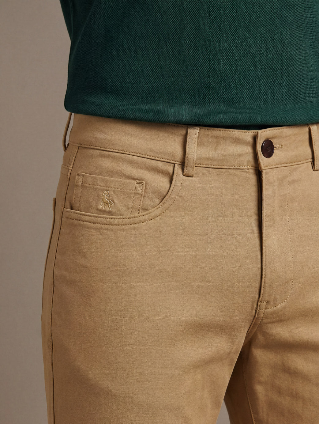 z3 4 Way Stretch Khaki Tailored Fit Pants