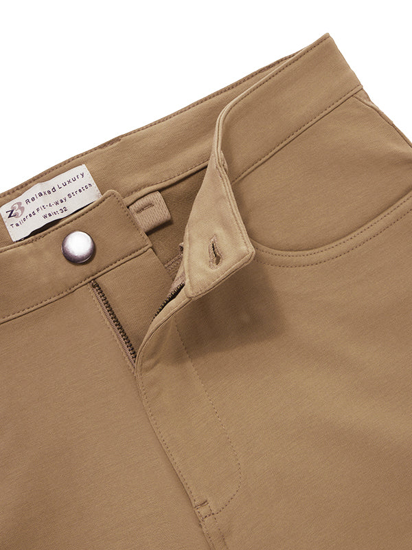 z3 4 Way Stretch Khaki Tailored Fit Pants