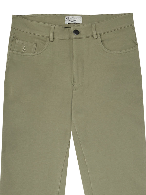 z3 4 Way Stretch Olive Tailored Fit Pants