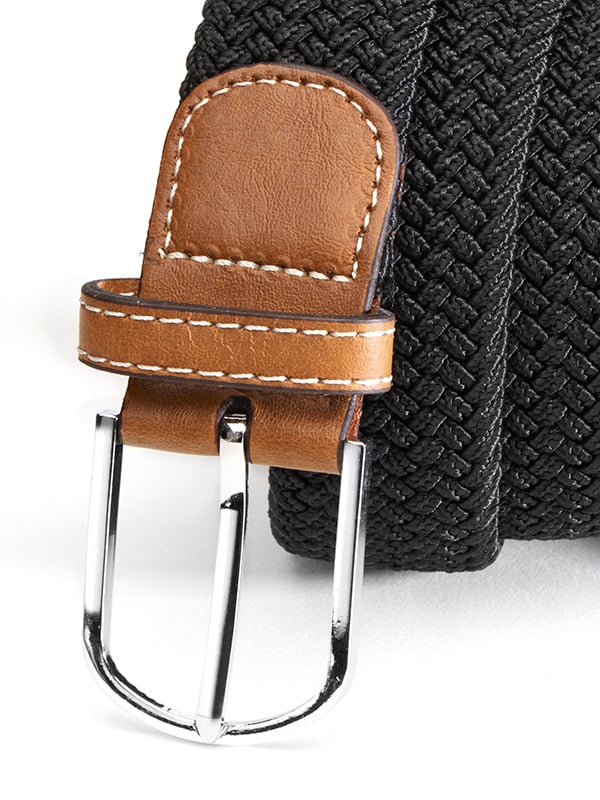 Z3 Black Braided Non-Leather Belt