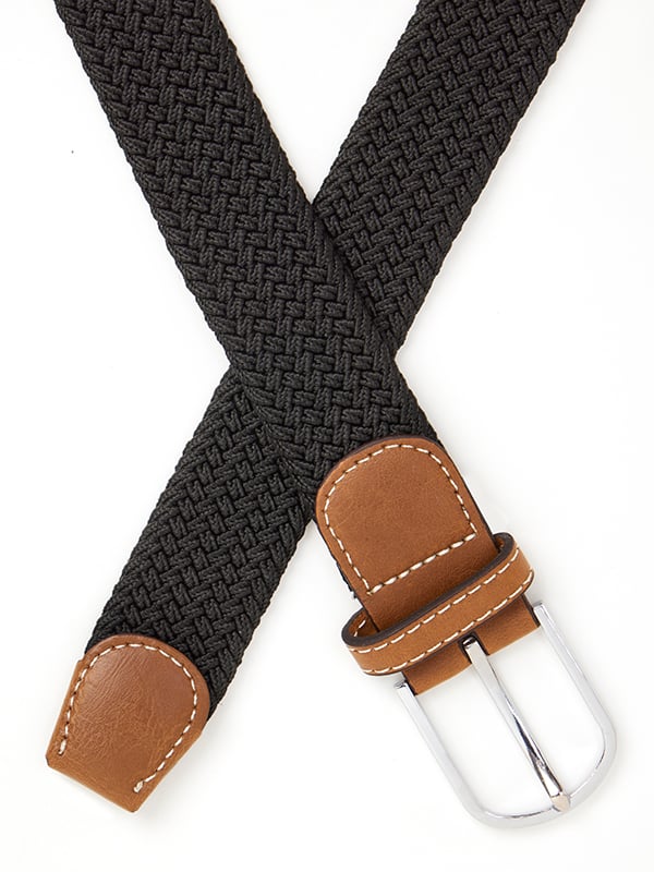 Z3 Black Braided Non-Leather Belt