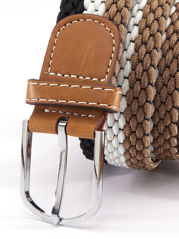 Z3 Multi Black/ White/ Khaki Braided Non-Leather Belt