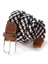 z3 Multi Beige/ Navy/ White Braided Non-leather Belt