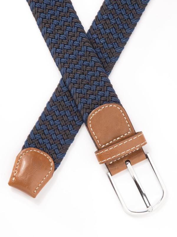 z3 Multi Navy/ Brown Braided Non-leather Belt