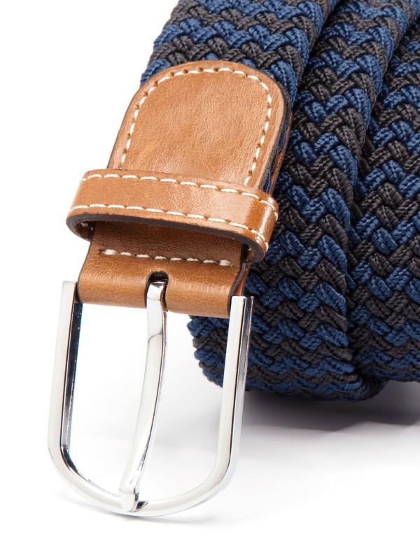 z3 Multi Navy/ Brown Braided Non-leather Belt