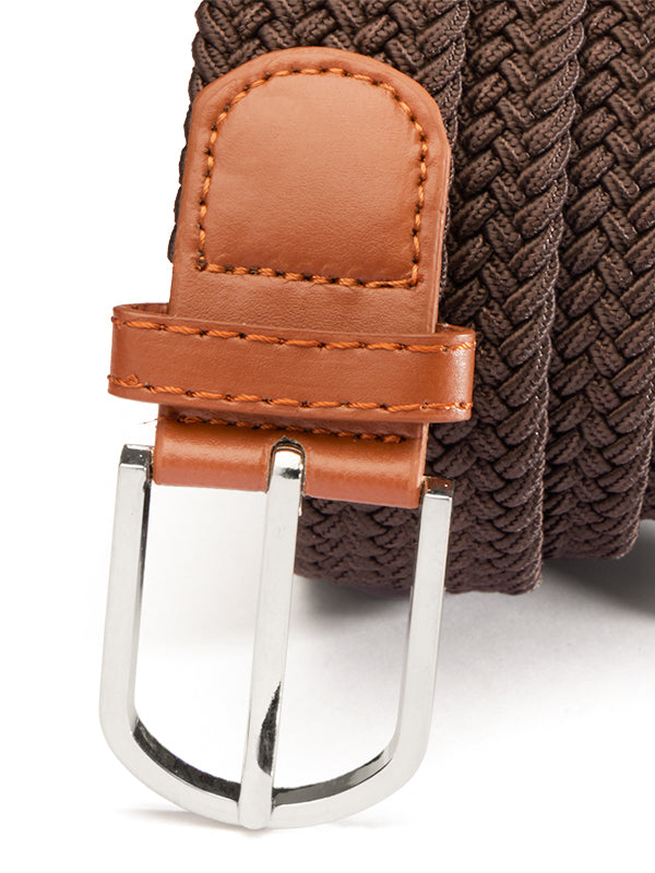 Z3 Brown Braided Non-Leather Belt
