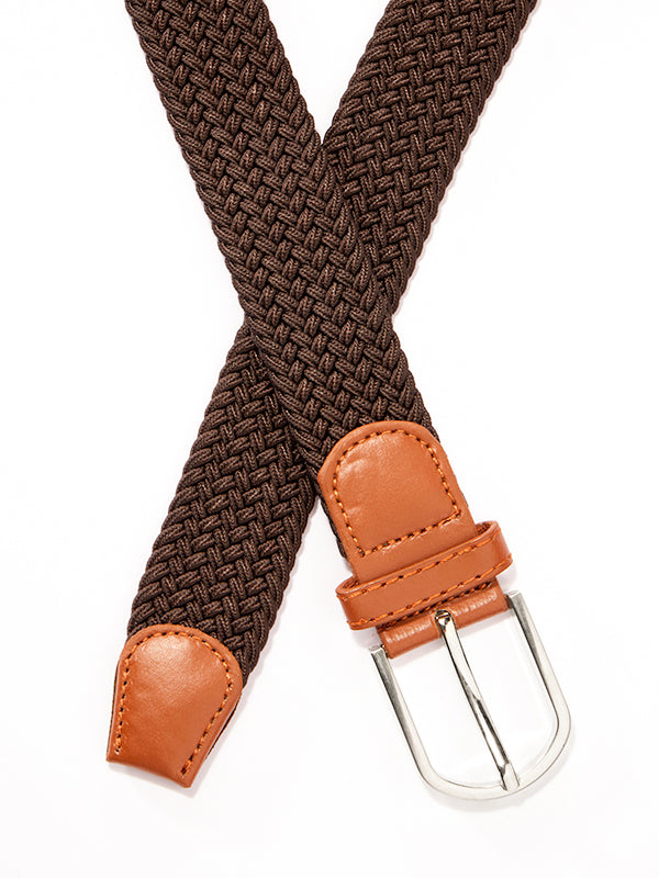 Z3 Brown Braided Non-Leather Belt