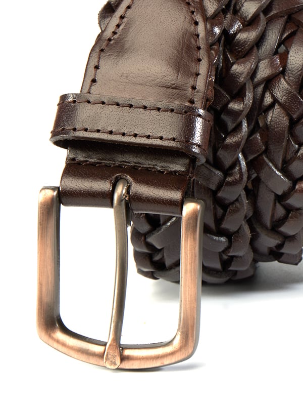 Z3 Brown Braided Leather Belt