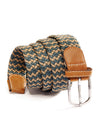 Z3 Multi Beige/ Green Braided Non-Leather Belt