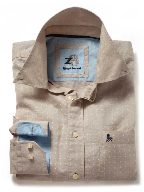 Seychelles Beige Printed Blended Shirt
