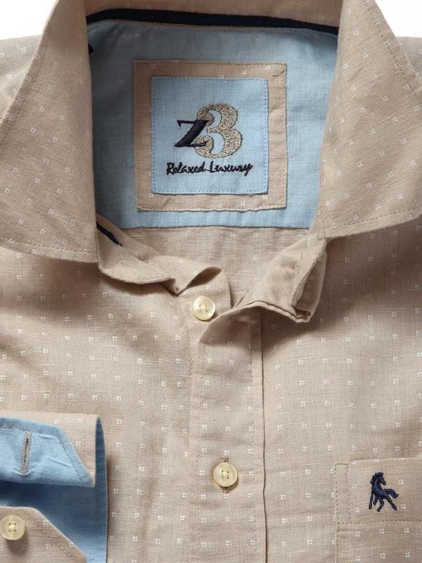 Seychelles Beige Printed Blended Shirt