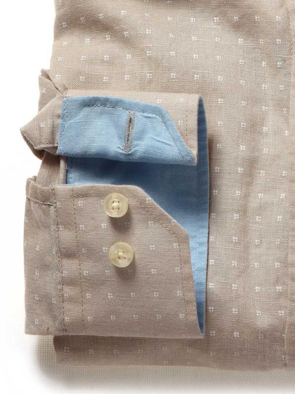 Seychelles Beige Printed Blended Shirt