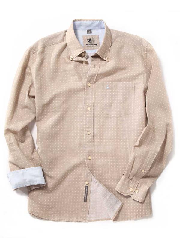 Seychelles Beige Printed Blended Shirt