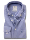 Zidane Oxford Blue Solid Full Sleeve Tailored Fit Casual Cotton Shirt