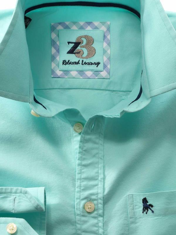 Nido Sea Green Solid Full sleeve single cuff   Cotton Shirt