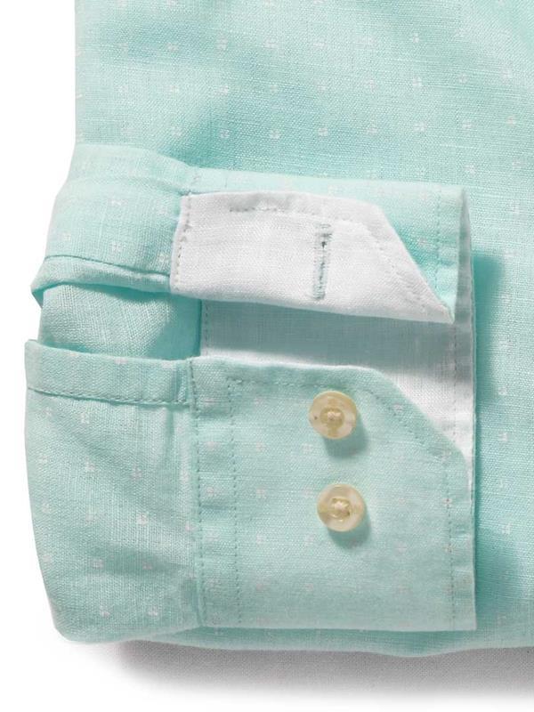 Seychelles Sea Green Printed Blended Shirt