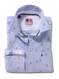 Anchors Sky Printed    Cotton Shirt