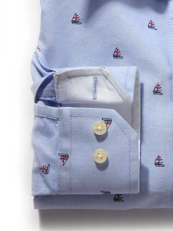Yacht Sky Printed    Cotton Shirt