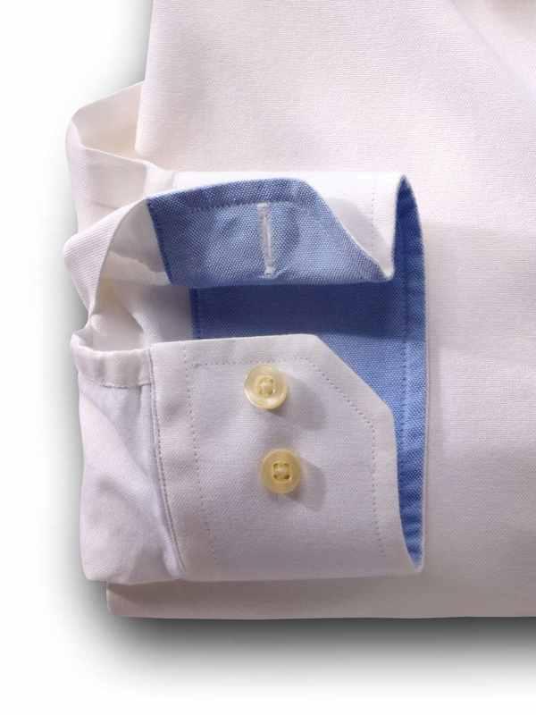 Captain White Solid Full sleeve single cuff   Cotton Shirt