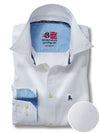 Everton Twill White Solid Full Sleeve Tailored Fit Casual Cotton