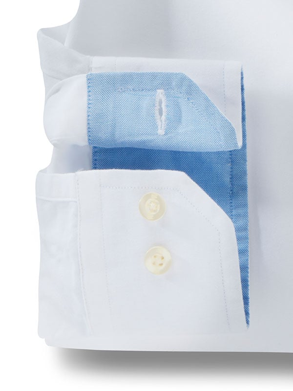 Everton Twill White Solid Full Sleeve Tailored Fit Casual Cotton