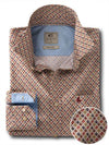 Starfire Beige Printed Full sleeve single cuff   Cotton Shirt