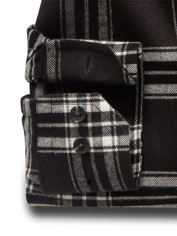 Walrus Twill Black Check Full Sleeve Tailored Fit Casual Cotton Shirt