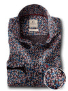 Roberto Black Printed Full Sleeve Tailored Fit Casual Cotton Shirt