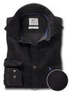 Rooney Corduroy Garment Dyed Black Full Sleeve Tailored Fit Casual Cotton Shirt