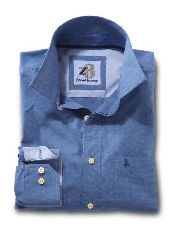 Pilsner Blue Check    Cotton Shirt
