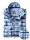 Natadola Blue Check Full sleeve single cuff   Cotton Shirt