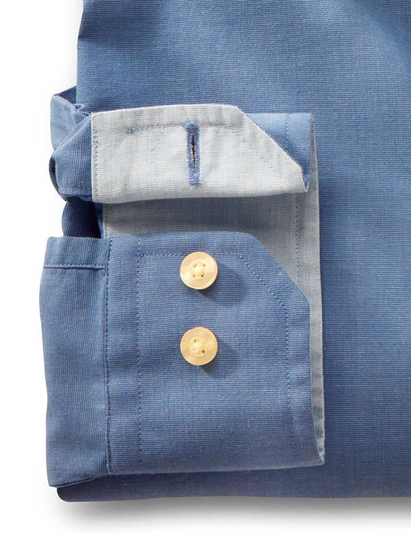 Sancho Blue Solid Full sleeve single cuff   Cotton Shirt