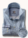 Ditsy Blue Printed Full sleeve single cuff   Cotton Shirt