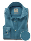 Neymar Twill Garment Dyed Blue Solid Full Sleeve Tailored Fit Casual Cotton Shirt