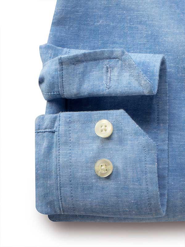 Sardinia Blue Solid    Blended Shirt