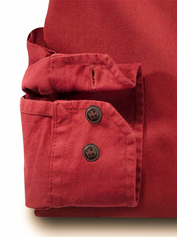 Neymar Twill Garment Dyed Burgundy Solid Full Sleeve Tailored Fit Casual Cotton Shirt
