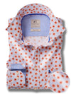 Ruben Coral Printed Full Sleeve Tailored Fit Casual Cotton Shirt