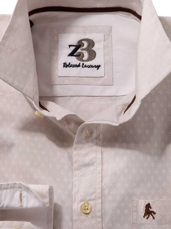 Crete Cream Striped Cotton Shirt