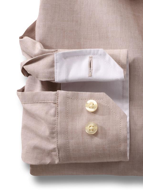 Captain Cream Solid Full sleeve single cuff   Cotton Shirt
