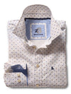 Maarten Ecru Printed Cotton Shirt