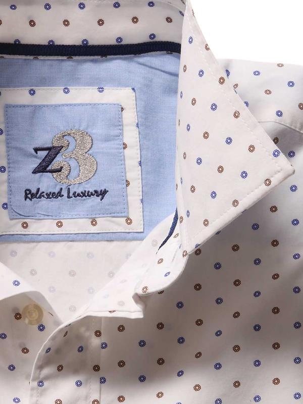 Maarten Ecru Printed Cotton Shirt