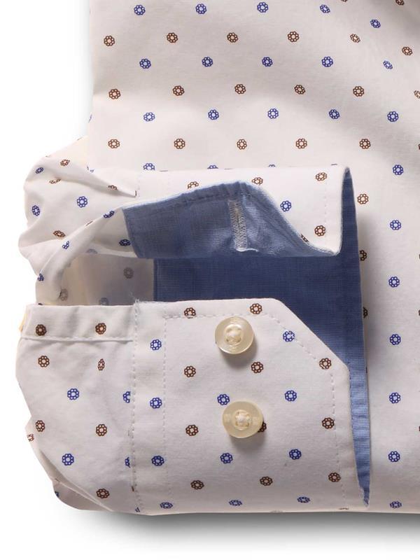 Maarten Ecru Printed Cotton Shirt